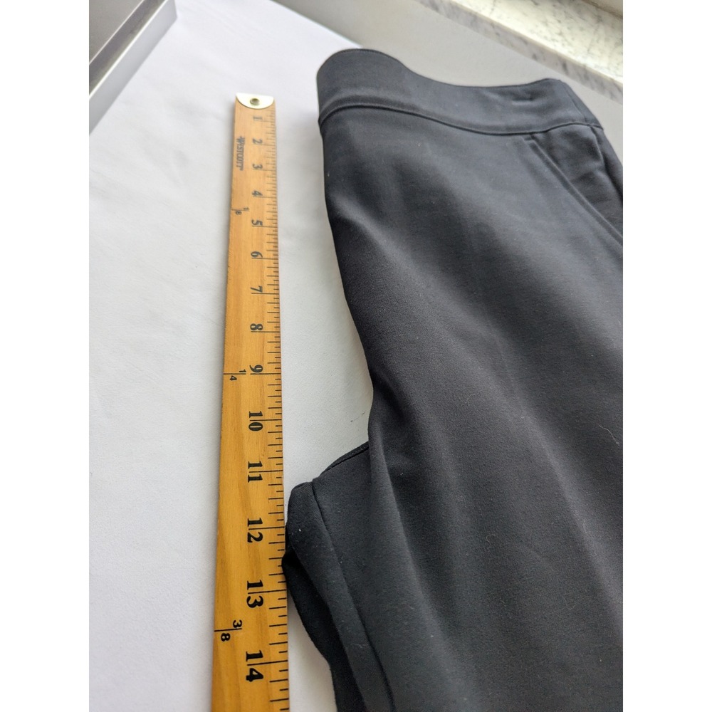 Spanx Perfect Pant Women XL Petite Black Cropped Flare Ponte Pull On Office - Picture 8 of 10